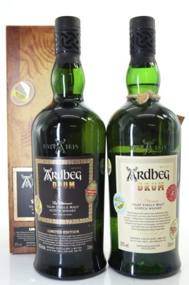 (1) Ardbeg Drum Limited Edition (46% ABV) & Drum Committee 2019 Release (52% ABV) Single Malt Scotch Whisky, 2 Bottles Sold as One Lot