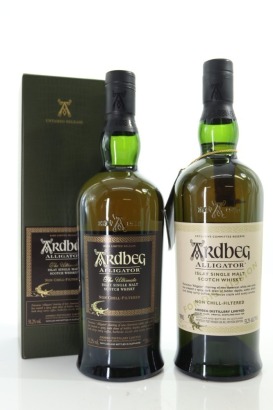 (1) Ardbeg 'Alligator' (51.2% ABV) & 'Alligator For Discussion' Committee Reserve (51.2% ABV) Single Malt Scotch Whisky, Islay, 2 Bottles Sold as One Lot
