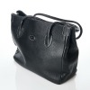 Tod's, Black Grained Leather Tote Bag - 2