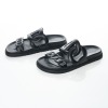 Herm&egrave;s, Black Leather Extra Sandals, Size 36.5 - 2