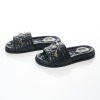 Christian Dior, Black Quilted Leather Slides, Size 36.5 - 2
