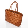 Dragon Diffusion, Beige Brown Woven Leather Mini Tote Bag - 2