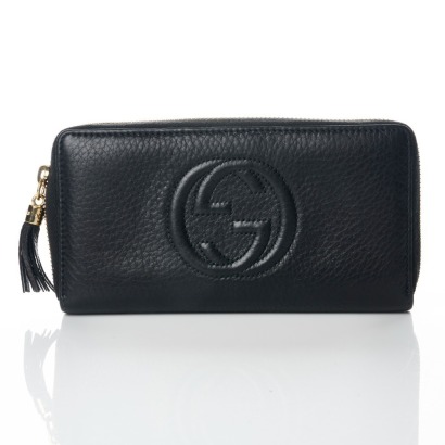 Gucci, Black Grained Leather Soho Zip Wallet