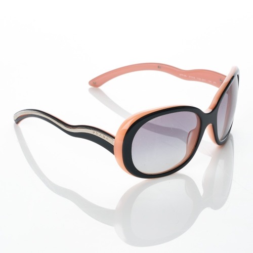Prada, SPR08L Black / Pink Sunglasses with Case