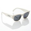 Celine, CL40197U White Frame Grey Lenses Sunglasses with Case