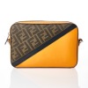 Fendi, FF Monogram / Orange Leather Crossbody Bag - 3