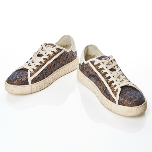 Versace, Barocco Jacquard Greca Sneakers with Box, Size 42