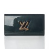 Louis Vuitton, Navy Vernis Monogram Twist Wallet with Box