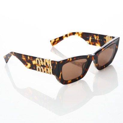Miu Miu, SMU09W Tortoiseshell Brown Sunglasses with Case