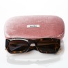 Miu Miu, SMU09W Tortoiseshell Brown Sunglasses with Case - 2