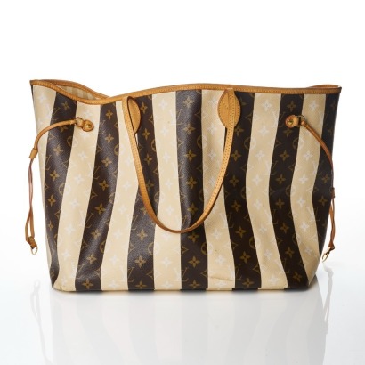 Louis Vuitton, Limited Edition, Monogram Rayures Neverfull GM