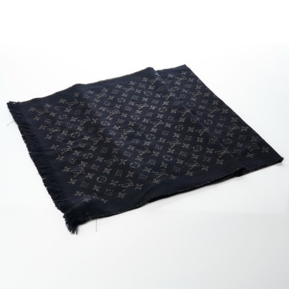 Louis Vuitton, Cashmere Blend, Black Metallic Shawl