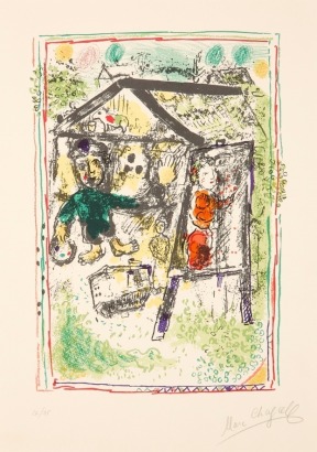 MARC CHAGALL L'Artiste Dans Le Village