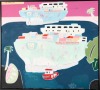 ROB TUCKER (painting of boats and half watermelon) - 2