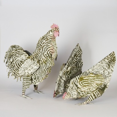 JEFF THOMSON untitled (Rooster and Two Hens)
