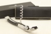 (1) Laguiole Traditional Sommelier Wine Knife Black Cow Horn with Leather Pouch - 2