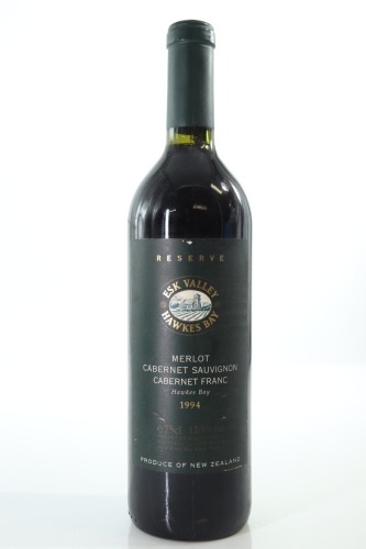 (1) 1994 Esk Valley Reserve Merlot - Cabernet Sauvignon - Cabernet Franc, Hawke's Bay