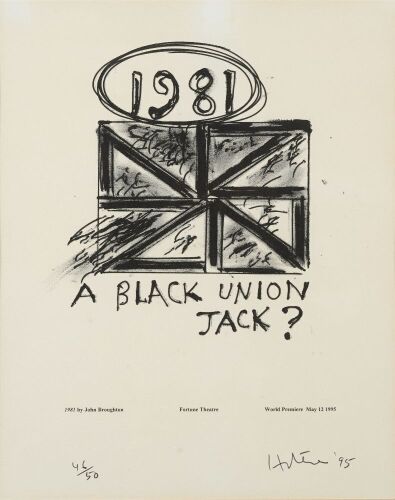 RALPH HOTERE A black union jack
