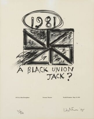 RALPH HOTERE A black union jack