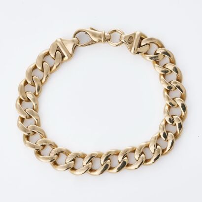 9ct Yellow Gold, 20cm Curb Link Bracelet