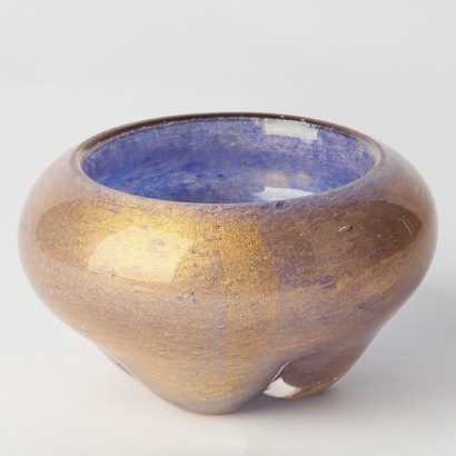 A Lavender and Gold Fleck Bowl