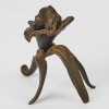 A Cast Iron Lily Candle Holder - 2