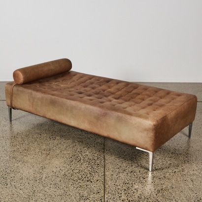 A Vintage Leather Daybed
