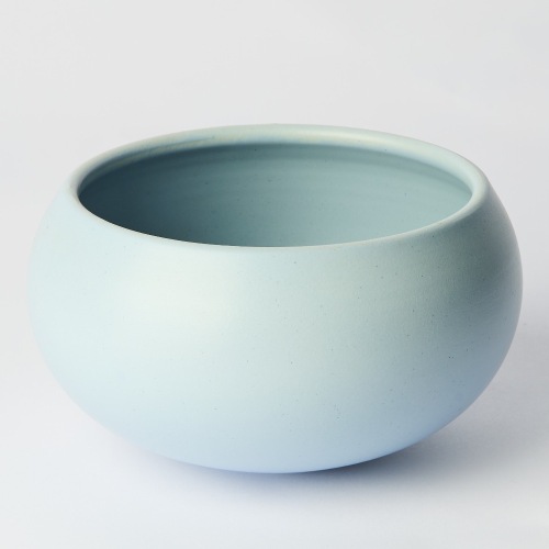 A Peter Collis Pale Blue Bowl Vase