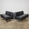 A Leather Modular Four-Piece Sofa