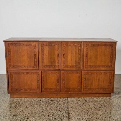 A Mid Century Brutalist Record Cabinet and Sideboard