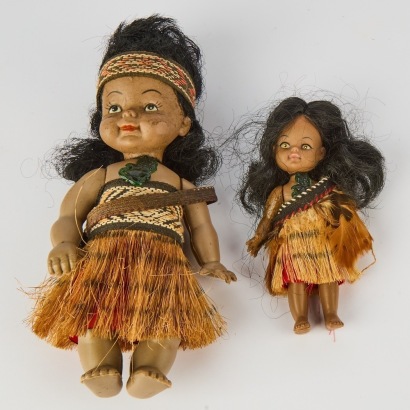 A couple of Vintage Maori Souvenir dolls