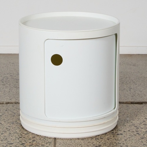 A White Componibili storage/bedside table