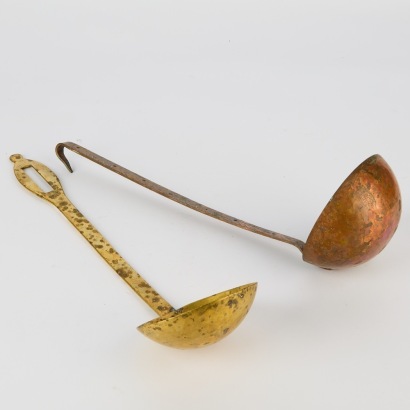 A couple of Vintage Ladles, One is Copper the other Bronze