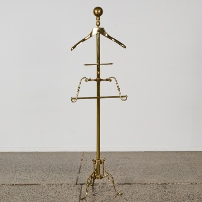 A Mid Century Gentleman's Brass Valet Butler