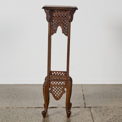 A Vintage Chinese Carved Wooden Plant Stand