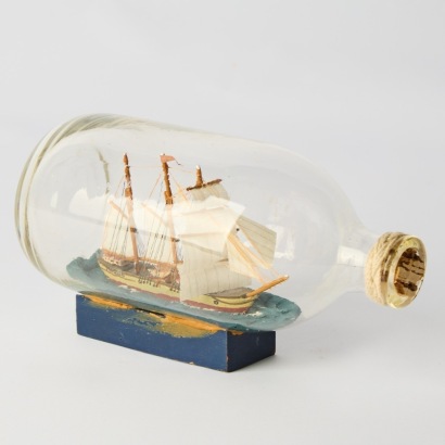 A Vintage Ship in a Bottle