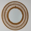 A Circular Rattan Wall Mirror