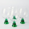 A Set of Four Ice Green Glasses