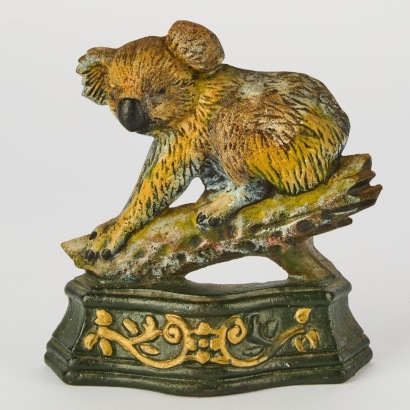 A Vintage Cast Iron Koala Door Stop