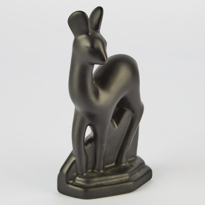 A Black Ceramic Stylised Bambi