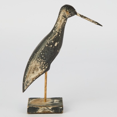 A Wooden Carved Shorebird