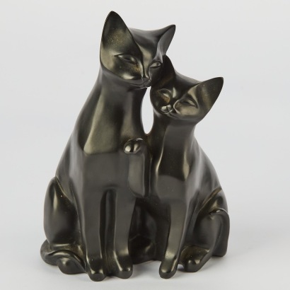 A Pair of Ceramic Cats from Leonardo Collection