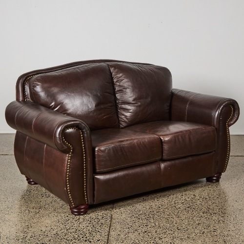 A Leather Chesterfield Sofa