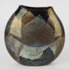 Garry Nash Gold and Silver Leaves Art Glass Vase 01