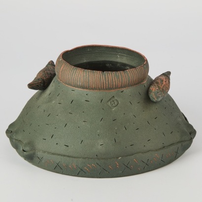 Steve Fullmer Master Works Sculptural Art Pottery Bowl