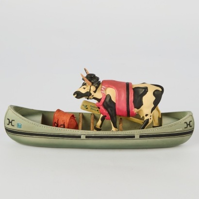 Vintage "Cow Parade" Canoe Number 9138