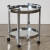 A MCM French Two Tier Chrome-Glass Bar Cart