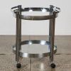 A MCM French Two Tier Chrome-Glass Bar Cart - 2