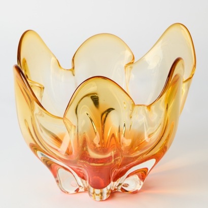 A Vibrant Orange Glass Vessel