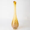 A Tall Yellow and Red Glass Vase